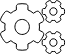 Icon of gears interlocking.